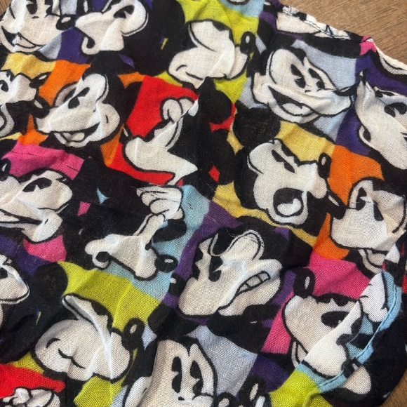 Vintage Disney Mickey Mouse Colorful Cartoon Character Scarf - Picture 5 of 5